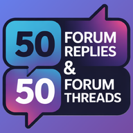 50 Forum Replies and 50 Forum Threads